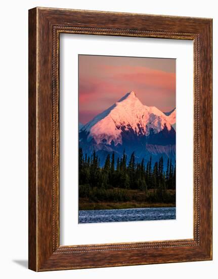 Mount Denali, previously known as McKinley from Wonder Lake, Denali National Park, Alaska-null-Framed Photographic Print