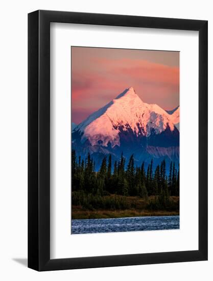 Mount Denali, previously known as McKinley from Wonder Lake, Denali National Park, Alaska-null-Framed Photographic Print