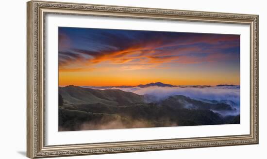 Mount Diablo Rising - Classic Epic Sunrise, Mount Diablo San Francisco East Bay-Vincent James-Framed Photographic Print