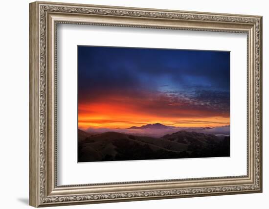 Mount Diablo Sunrise magic, East bay Hills, San Francisco-Vincent James-Framed Photographic Print