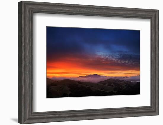 Mount Diablo Sunrise magic, East bay Hills, San Francisco-Vincent James-Framed Photographic Print