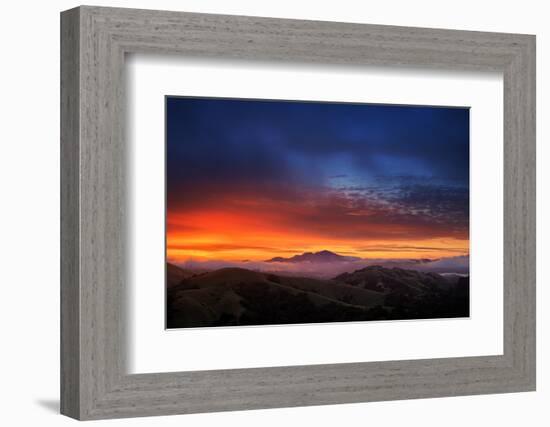 Mount Diablo Sunrise magic, East bay Hills, San Francisco-Vincent James-Framed Photographic Print