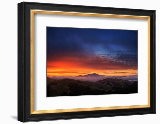 Mount Diablo Sunrise magic, East bay Hills, San Francisco-Vincent James-Framed Photographic Print