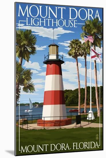 Mount Dora, Florida - Lighthouse-Lantern Press-Mounted Art Print