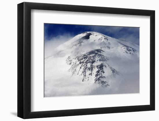 Mount Elbrus, the Highest Mountain in Europe (5,642M) Surrounded by Clouds, Caucasus, Russia-Schandy-Framed Photographic Print