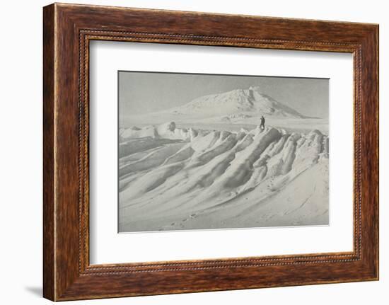 'Mount Erebus Over a Water-Worn Iceberg', October 1911, (1913)-Herbert Ponting-Framed Photographic Print