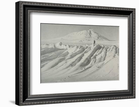'Mount Erebus Over a Water-Worn Iceberg', October 1911, (1913)-Herbert Ponting-Framed Photographic Print