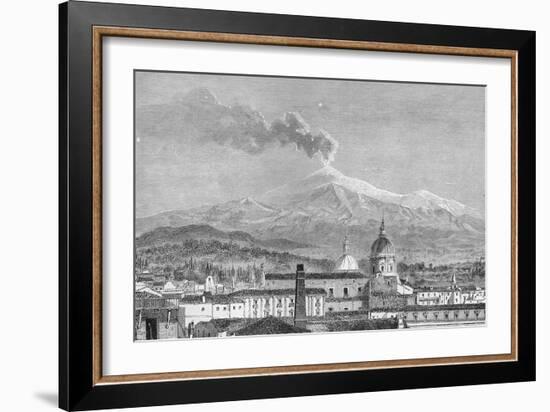 Mount Etna, from Catania-German School-Framed Giclee Print