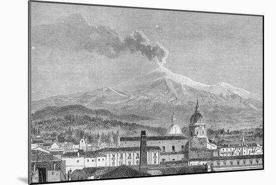 Mount Etna, from Catania-German School-Mounted Giclee Print