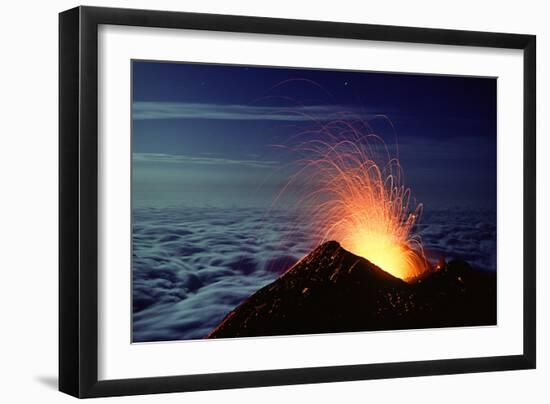 Mount Etna Volcano Erupting-Dr. Juerg Alean-Framed Photographic Print