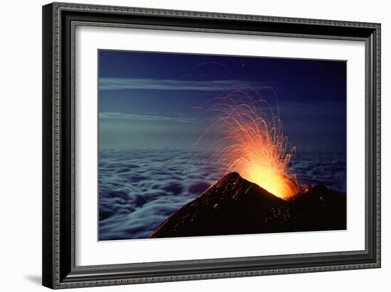 Mount Etna Volcano Erupting-Dr. Juerg Alean-Framed Photographic Print