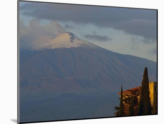 Mount Etna Volcano from Taormina, Mount Etna Region, Sicily, Italy, Europe-Duncan Maxwell-Mounted Photographic Print