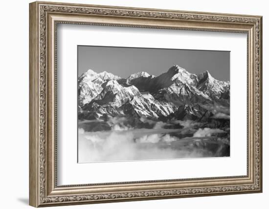 Mount Everest (8848m) in the Himalayas above the clouds, Nepal-Keren Su-Framed Photographic Print