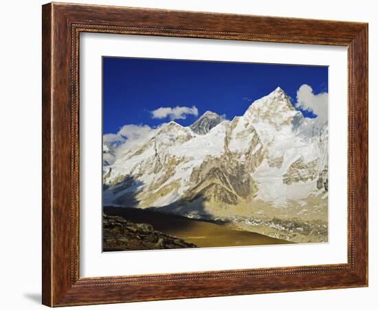 Mount Everest and Nuptse from Kala Patthar, Sagarmatha Natl Park, UNESCO World Heritage Site, Nepal-Jochen Schlenker-Framed Photographic Print