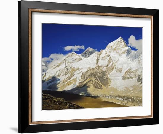 Mount Everest and Nuptse from Kala Patthar, Sagarmatha Natl Park, UNESCO World Heritage Site, Nepal-Jochen Schlenker-Framed Photographic Print