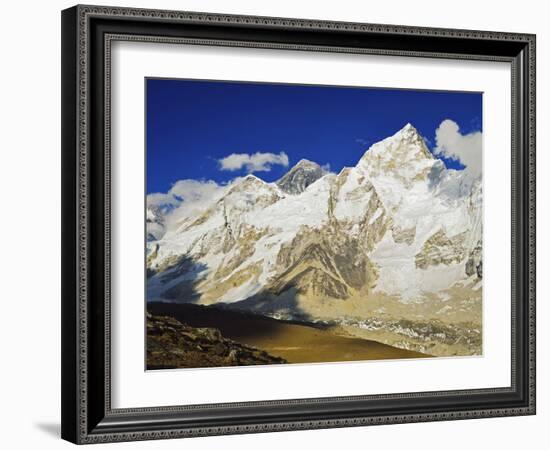 Mount Everest and Nuptse from Kala Patthar, Sagarmatha Natl Park, UNESCO World Heritage Site, Nepal-Jochen Schlenker-Framed Photographic Print