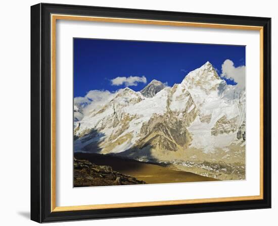 Mount Everest and Nuptse from Kala Patthar, Sagarmatha Natl Park, UNESCO World Heritage Site, Nepal-Jochen Schlenker-Framed Photographic Print