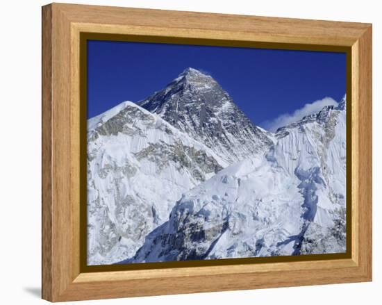 Mount Everest from Kala Pata, Himalayas, Nepal, Asia-David Poole-Framed Premier Image Canvas