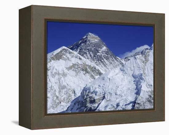 Mount Everest from Kala Pata, Himalayas, Nepal, Asia-David Poole-Framed Premier Image Canvas