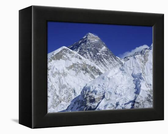 Mount Everest from Kala Pata, Himalayas, Nepal, Asia-David Poole-Framed Premier Image Canvas