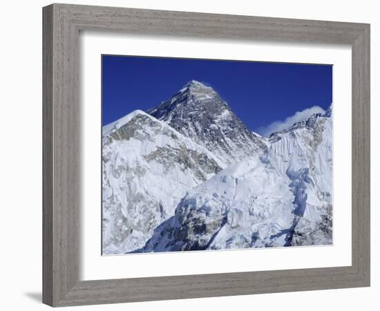 Mount Everest from Kala Pata, Himalayas, Nepal, Asia-David Poole-Framed Photographic Print