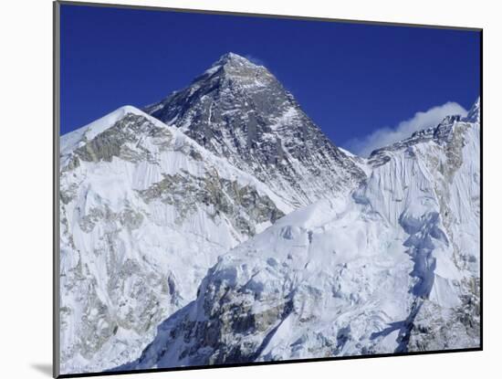 Mount Everest from Kala Pata, Himalayas, Nepal, Asia-David Poole-Mounted Photographic Print