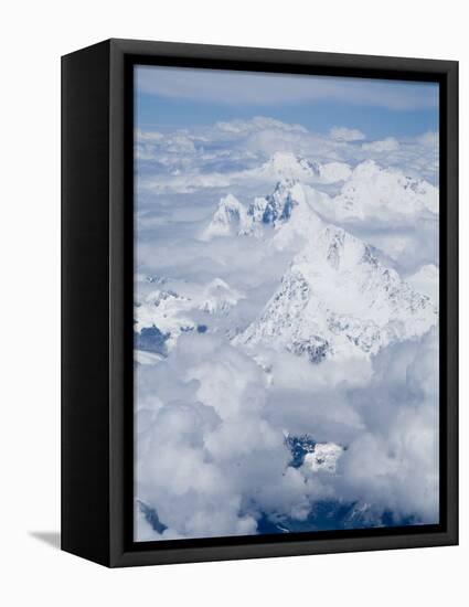 Mount Everest, Himalayas, Border Nepal and Tibet, China-Ethel Davies-Framed Premier Image Canvas