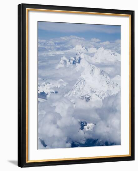 Mount Everest, Himalayas, Border Nepal and Tibet, China-Ethel Davies-Framed Photographic Print