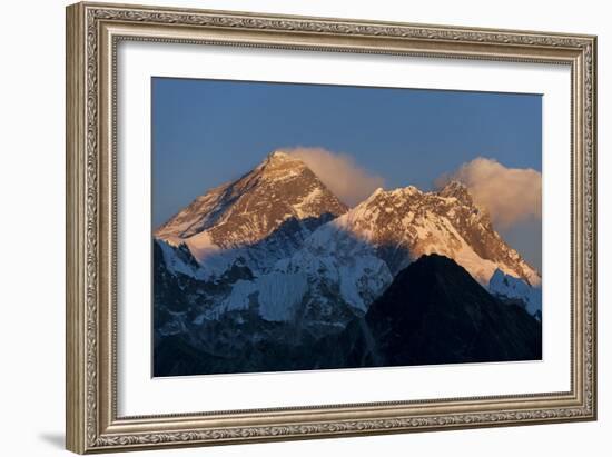 Mount Everest, Nuptse and Lhotse, seen here from Gokyo Ri, Khumbu Region, Nepal, Himalayas, Asia-Alex Treadway-Framed Photographic Print