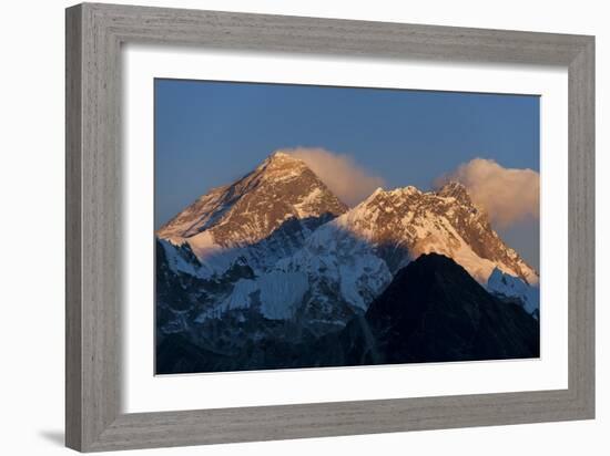 Mount Everest, Nuptse and Lhotse, seen here from Gokyo Ri, Khumbu Region, Nepal, Himalayas, Asia-Alex Treadway-Framed Photographic Print