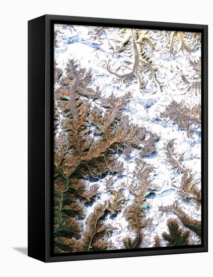 Mount Everest, Satellite Image-PLANETOBSERVER-Framed Premier Image Canvas