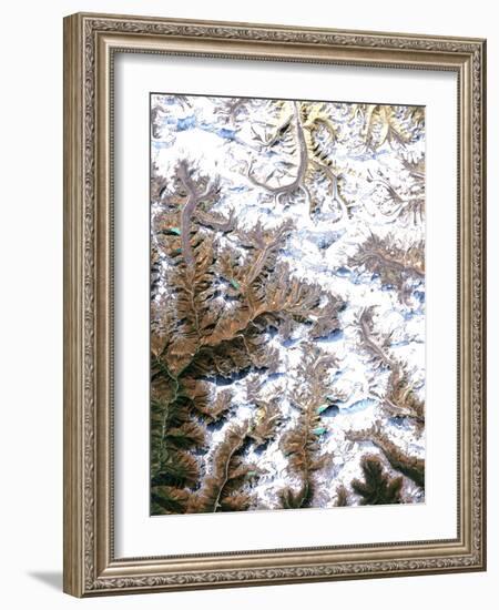 Mount Everest, Satellite Image-PLANETOBSERVER-Framed Photographic Print