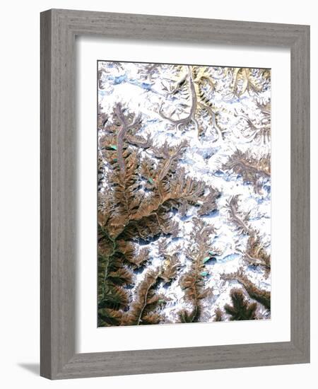 Mount Everest, Satellite Image-PLANETOBSERVER-Framed Photographic Print