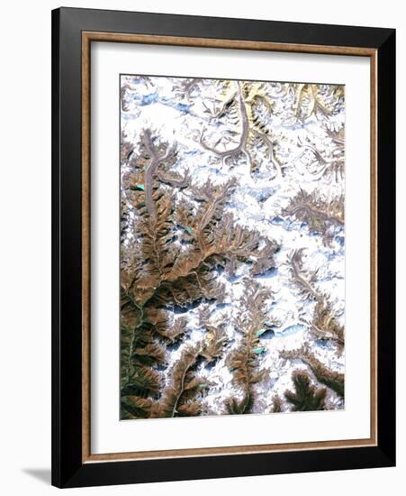 Mount Everest, Satellite Image-PLANETOBSERVER-Framed Photographic Print