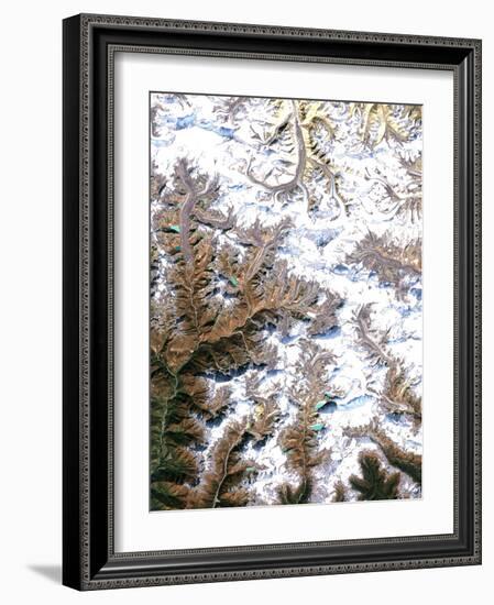 Mount Everest, Satellite Image-PLANETOBSERVER-Framed Photographic Print