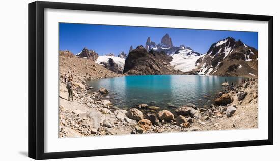 Mount Fitz Roy (Cerro Chalten) Rising from Lago De Los Tres (Laguna De Los Tres), Argentina-Matthew Williams-Ellis-Framed Photographic Print