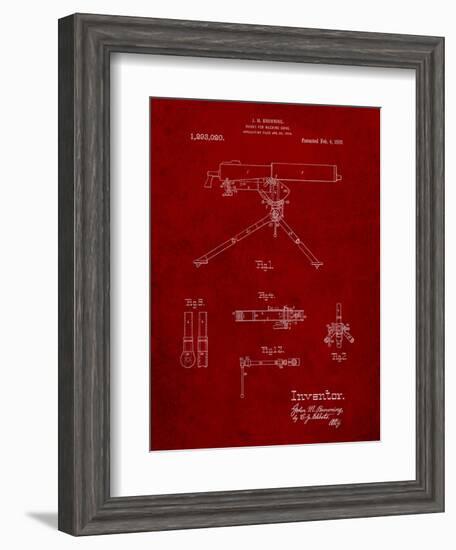 Mount for Machine Gun Patent-Cole Borders-Framed Art Print