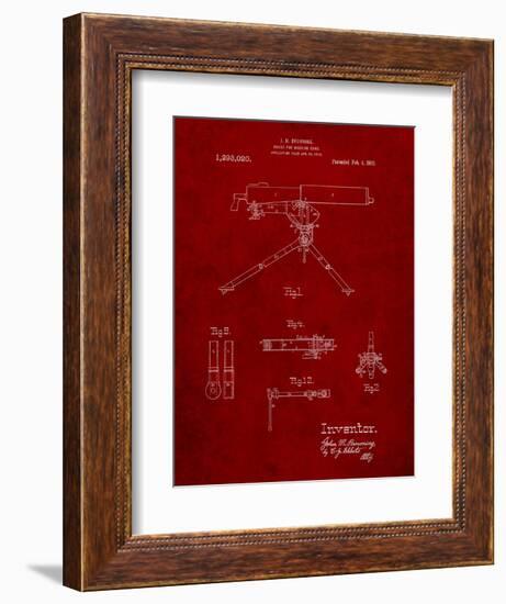 Mount for Machine Gun Patent-Cole Borders-Framed Art Print