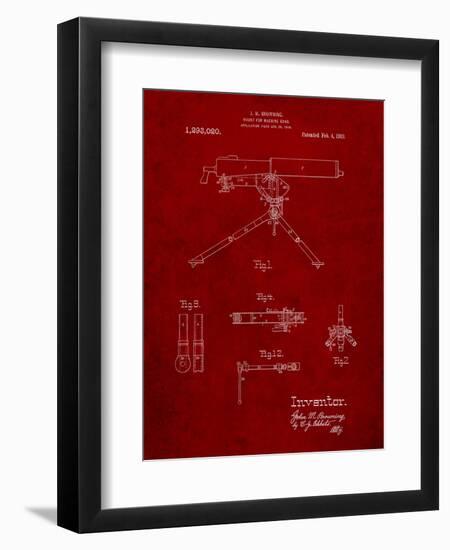 Mount for Machine Gun Patent-Cole Borders-Framed Art Print