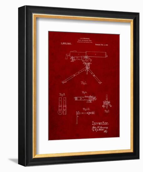 Mount for Machine Gun Patent-Cole Borders-Framed Art Print