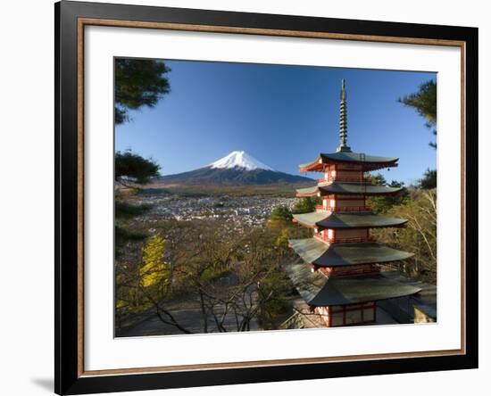 Mount Fuji and Temple, Fuji-Hakone-Izu National Park, Japan-Gavin Hellier-Framed Photographic Print