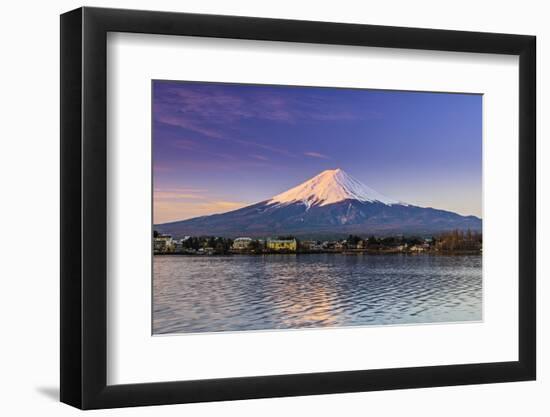 Mount Fuji at Sunrise as Seen from Lake Kawaguchi, Yamanashi Prefecture, Japan-Stefano Politi Markovina-Framed Photographic Print
