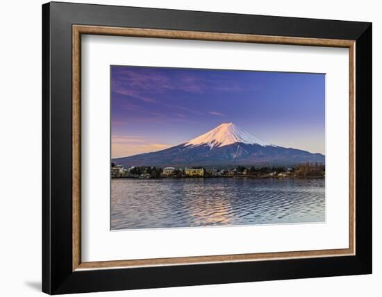 Mount Fuji at Sunrise as Seen from Lake Kawaguchi, Yamanashi Prefecture, Japan-Stefano Politi Markovina-Framed Photographic Print