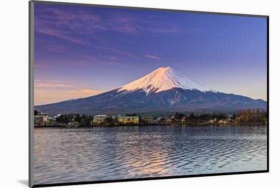 Mount Fuji at Sunrise as Seen from Lake Kawaguchi, Yamanashi Prefecture, Japan-Stefano Politi Markovina-Mounted Photographic Print