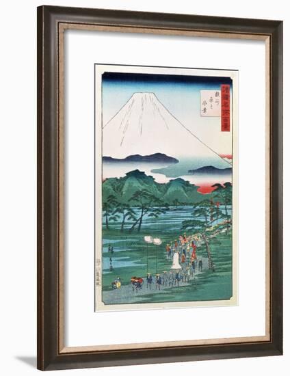 Mount Fuji from the Province of Hara in Suruga, 1860-null-Framed Giclee Print