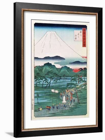 Mount Fuji from the Province of Hara in Suruga, 1860-null-Framed Giclee Print