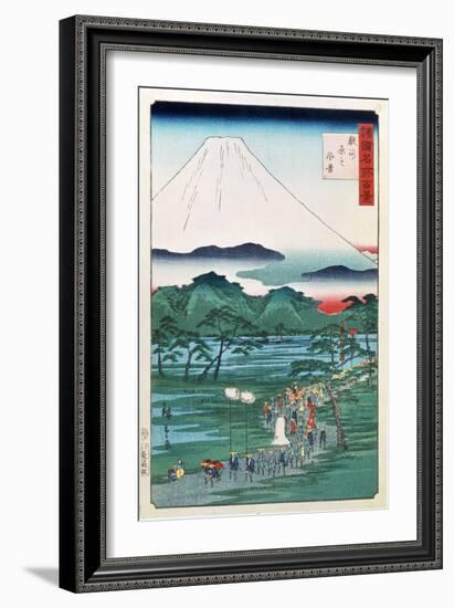 Mount Fuji from the Province of Hara in Suruga, 1860-null-Framed Giclee Print