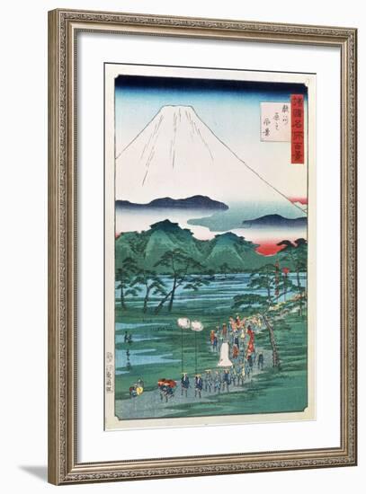 Mount Fuji from the Province of Hara in Suruga, 1860-null-Framed Giclee Print