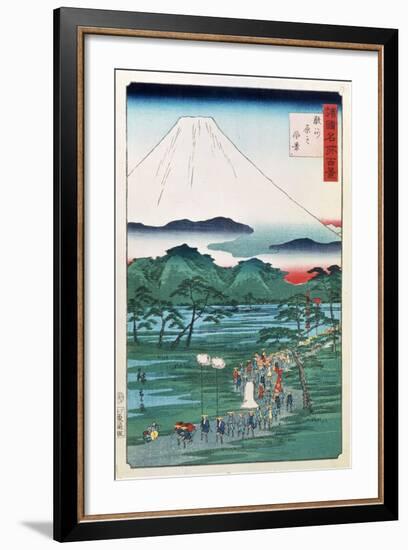 Mount Fuji from the Province of Hara in Suruga, 1860-null-Framed Giclee Print