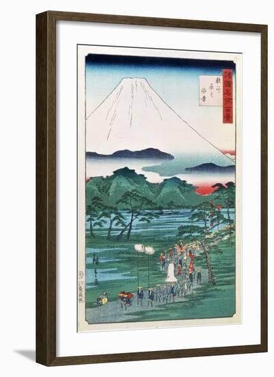 Mount Fuji from the Province of Hara in Suruga, 1860-null-Framed Giclee Print